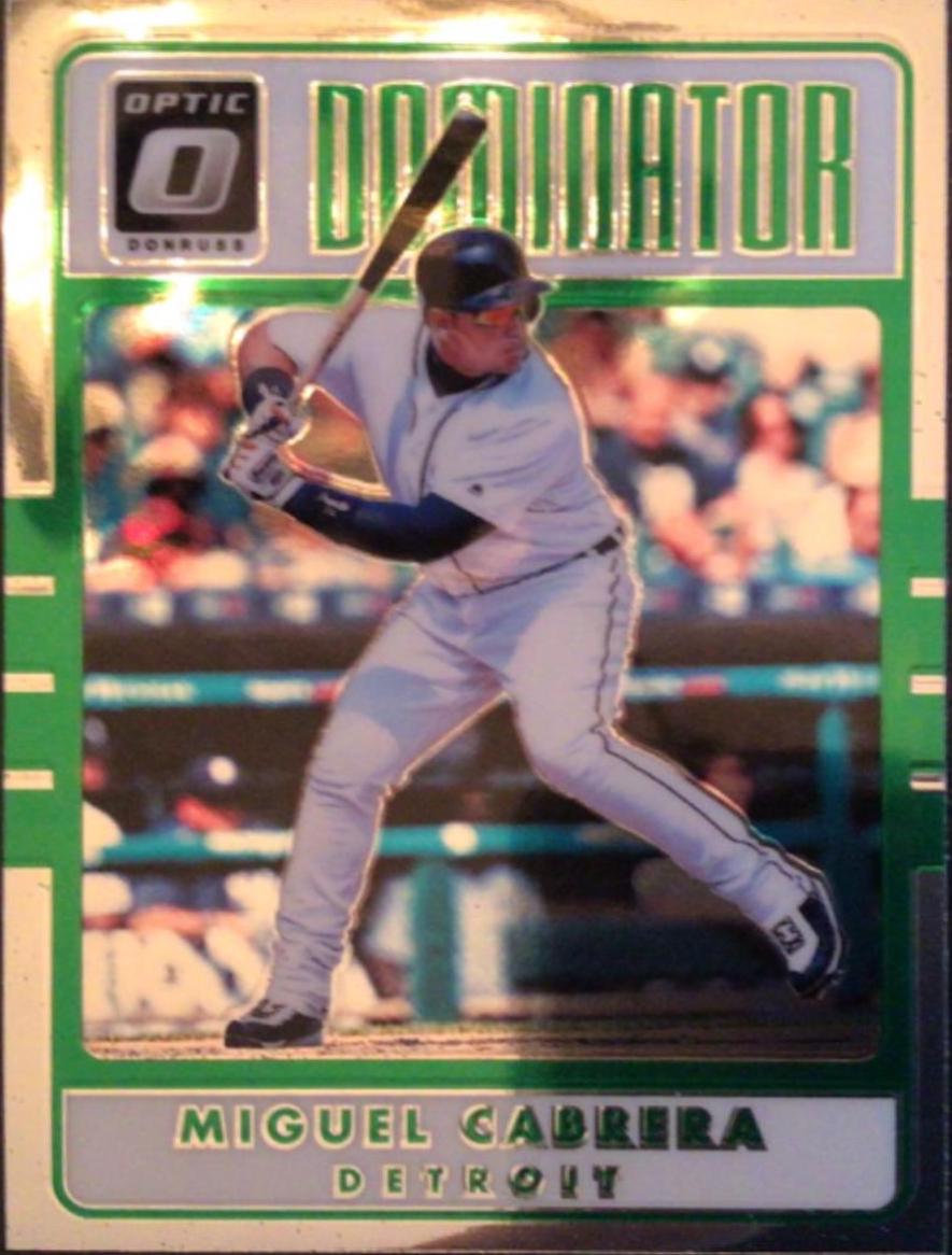 Miguel Cabrera #10 Baseball Cards 2017 Panini Donruss Optic Dominators