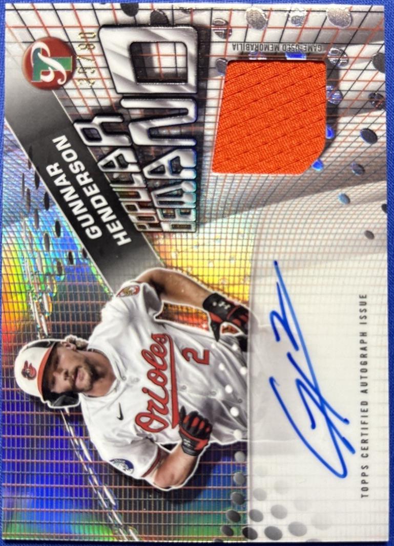 Gunnar Henderson #PPDAR-GH 2025 Topps Pristine Popular Demand Autograph Relic Baseball