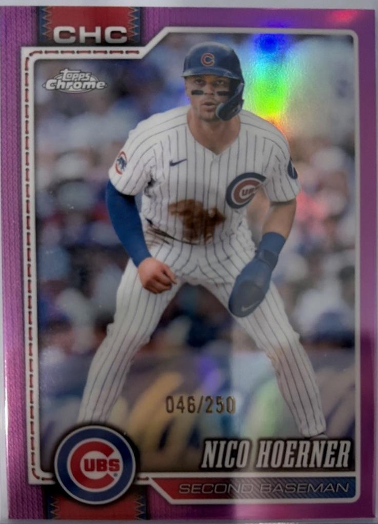 2026 Topps Chrome Nico Hoerner [Pink Refractor] #29 card