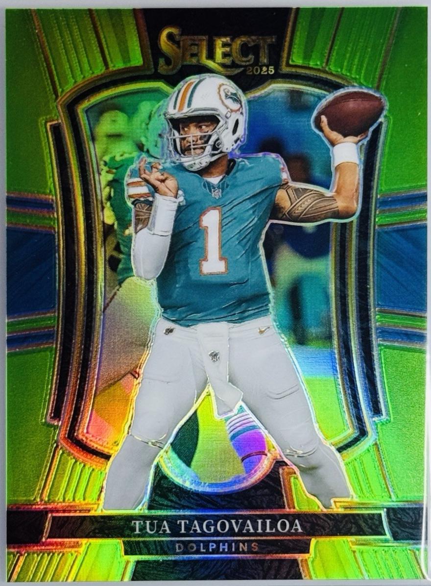 Tua Tagovailoa [Neon Green Prizm] #181 Prices | 2025 Panini Select