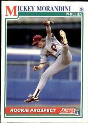 Mickey Morandini #376 Baseball Cards 1991 Score