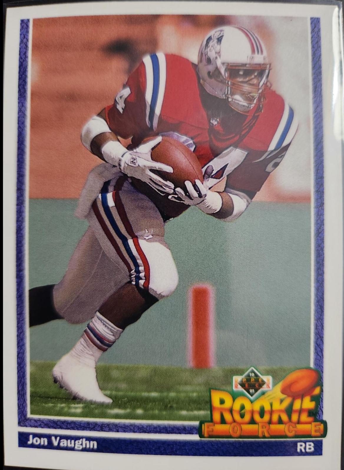 Jon Vaughn #611 Football Cards 1991 Upper Deck