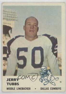 Jerry Tubbs #48 Football Cards 1961 Fleer