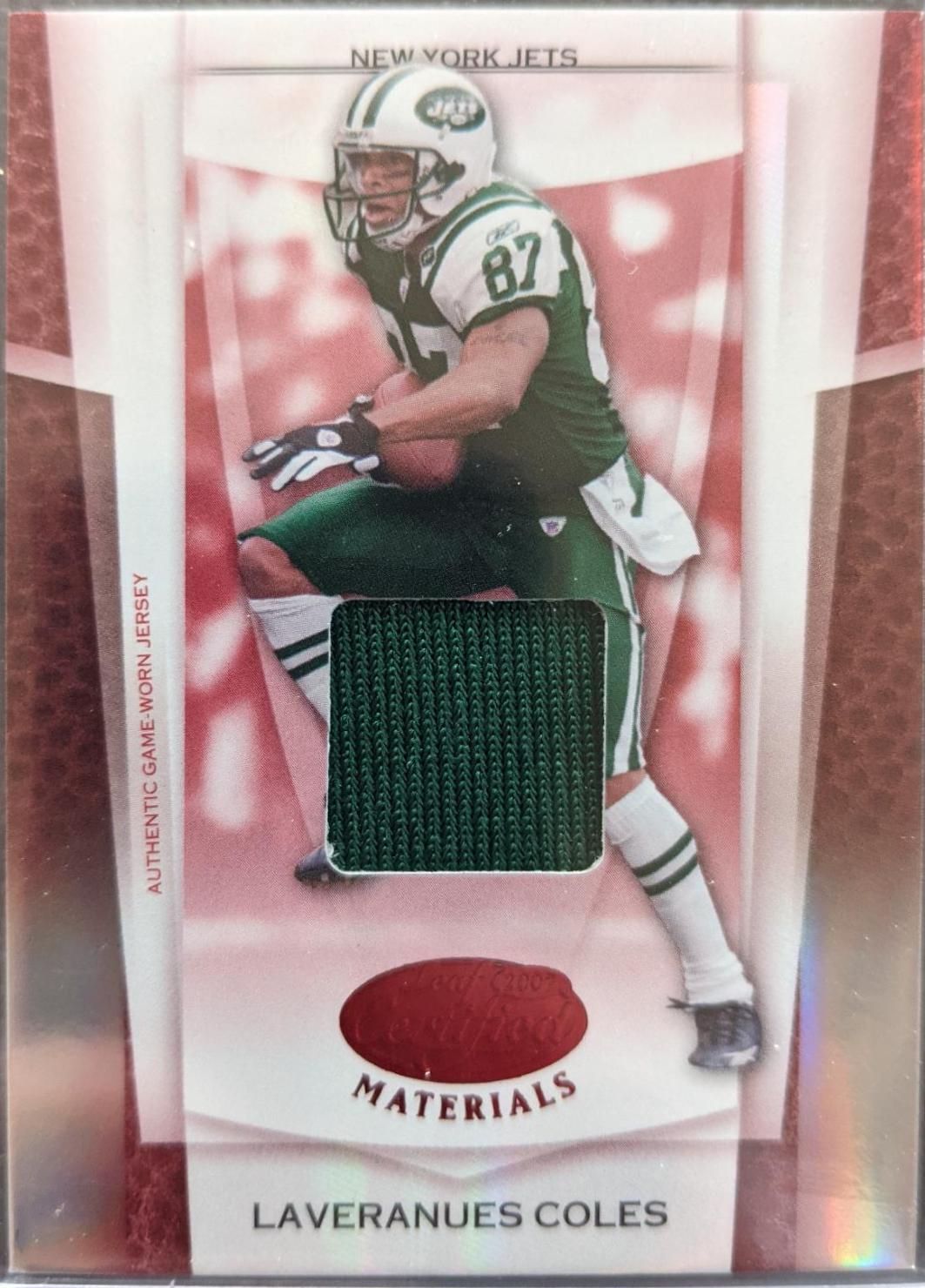 Laveranues Coles #92 2007 Leaf Certified Materials Football