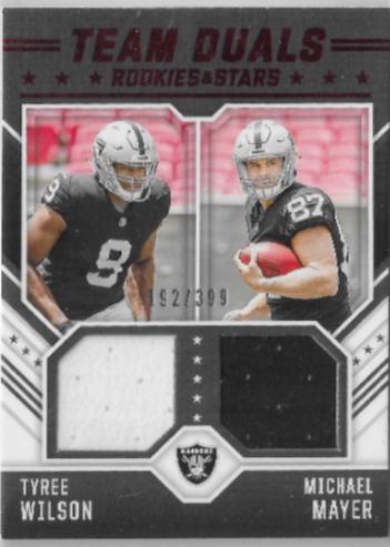 Tyree Wilson / Michael Mayer #TD-TM Football Cards 2023 Panini Rookies & Stars Team Duals