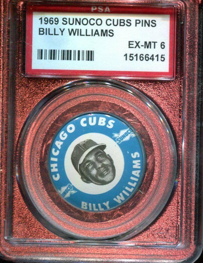 Ferguson Jenkins Baseball Cards 1969 Sunoco Cubs Pins