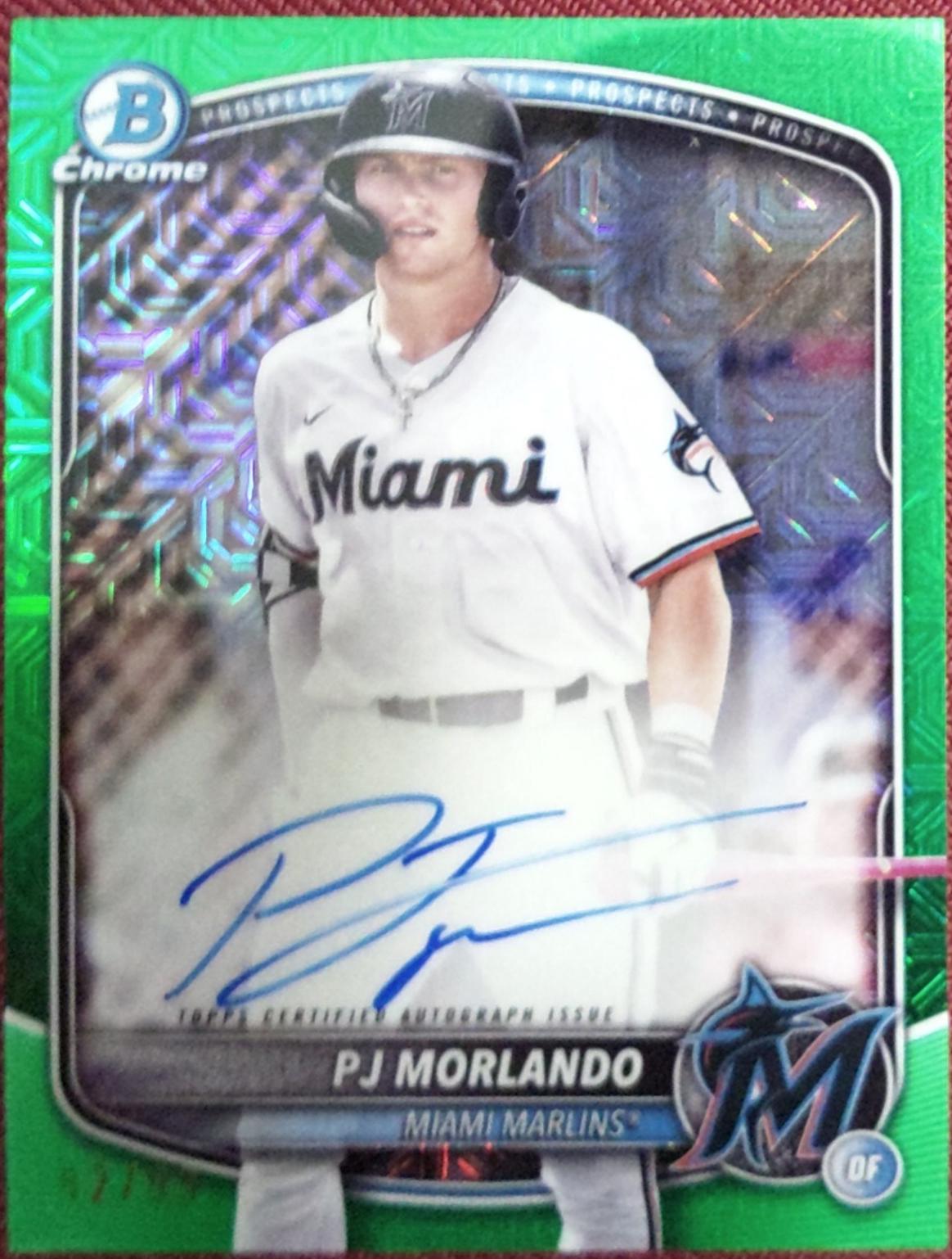 PJ Morlando [Green Mojo Refractor] #BMA-PM Prices | 2025 Bowman 