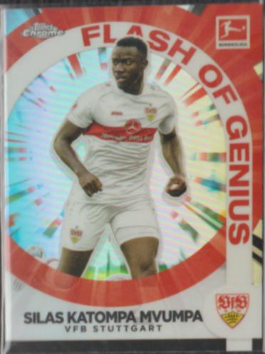 Silas Katompa Mvumpa #FG-SKM 2022 Topps Chrome Bundesliga Flash Of Genius Soccer