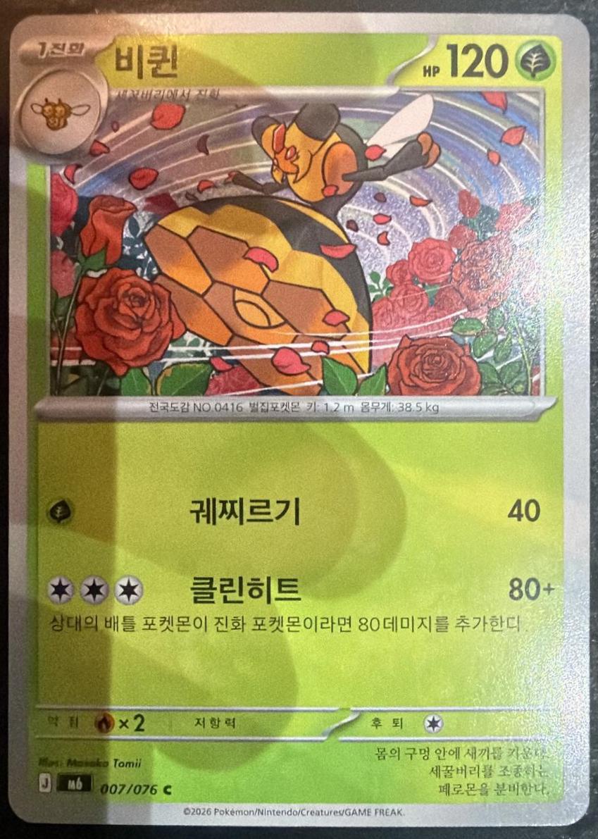 Vespiquen #7 Pokémon Card from Pokemon Korean Storm Emeralda Set 