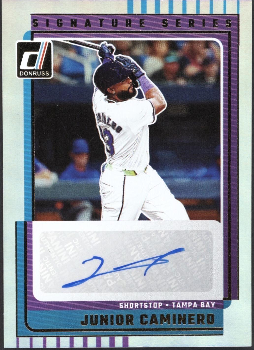 Junior Caminero #SG-JCM 2025 Panini Donruss Signature Series Baseball