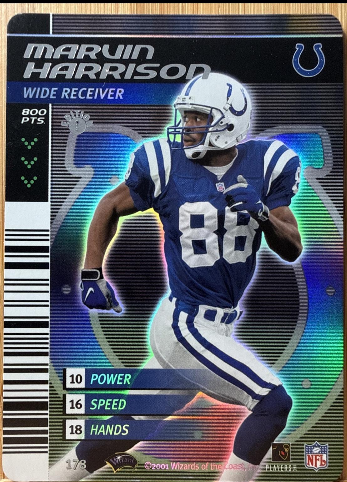 Marvin Harrison #178 2001 NFL Showdown