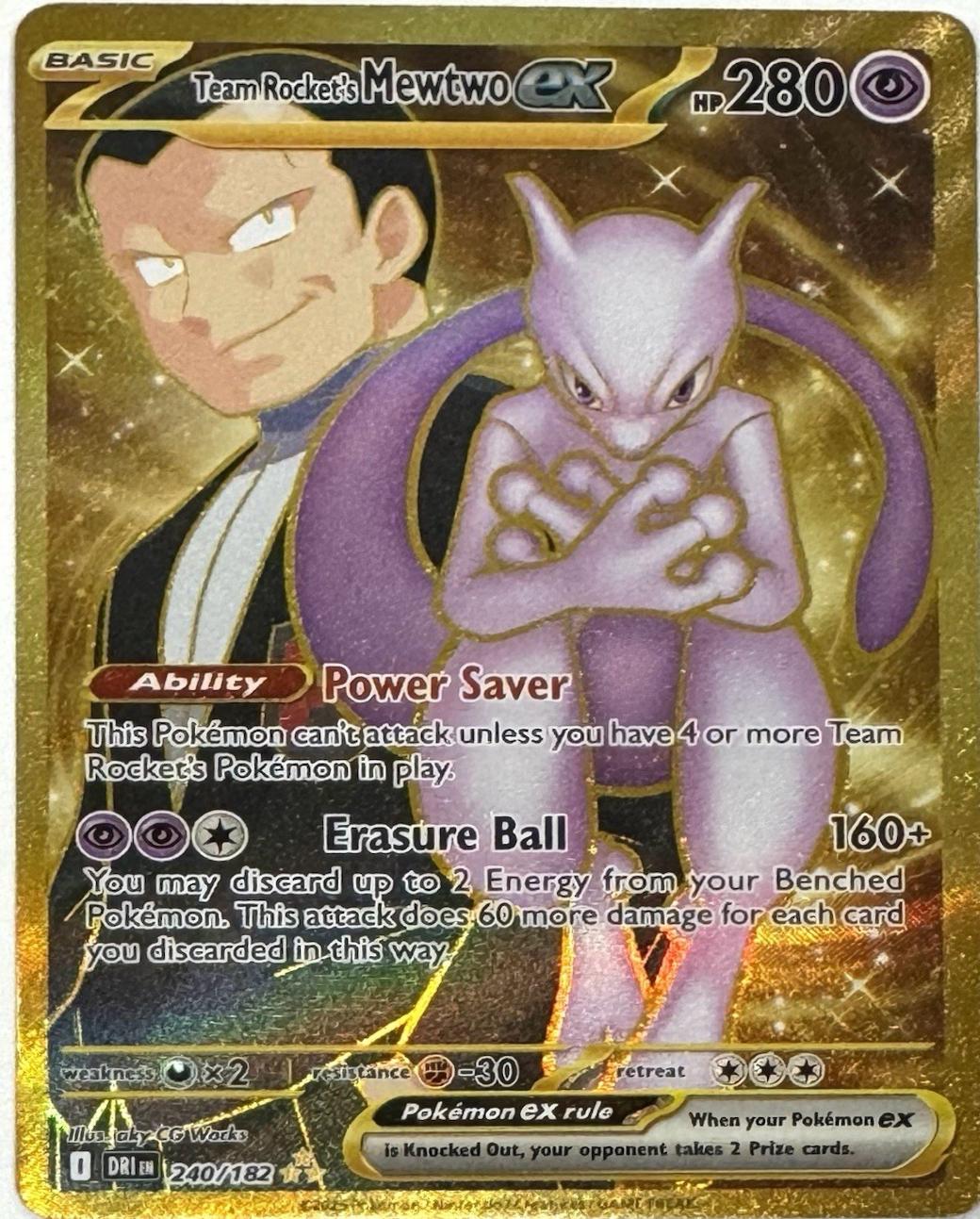 Team Rocket's Mewtwo ex #240 Pokemon Destined Rivals