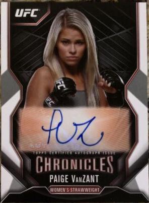 Paige VanZant #CA-PV Ufc Cards 2015 Topps UFC Chronicles Autographs