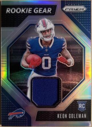 Keon Coleman #RG-KCN Football Cards 2024 Panini Prizm Rookie Gear
