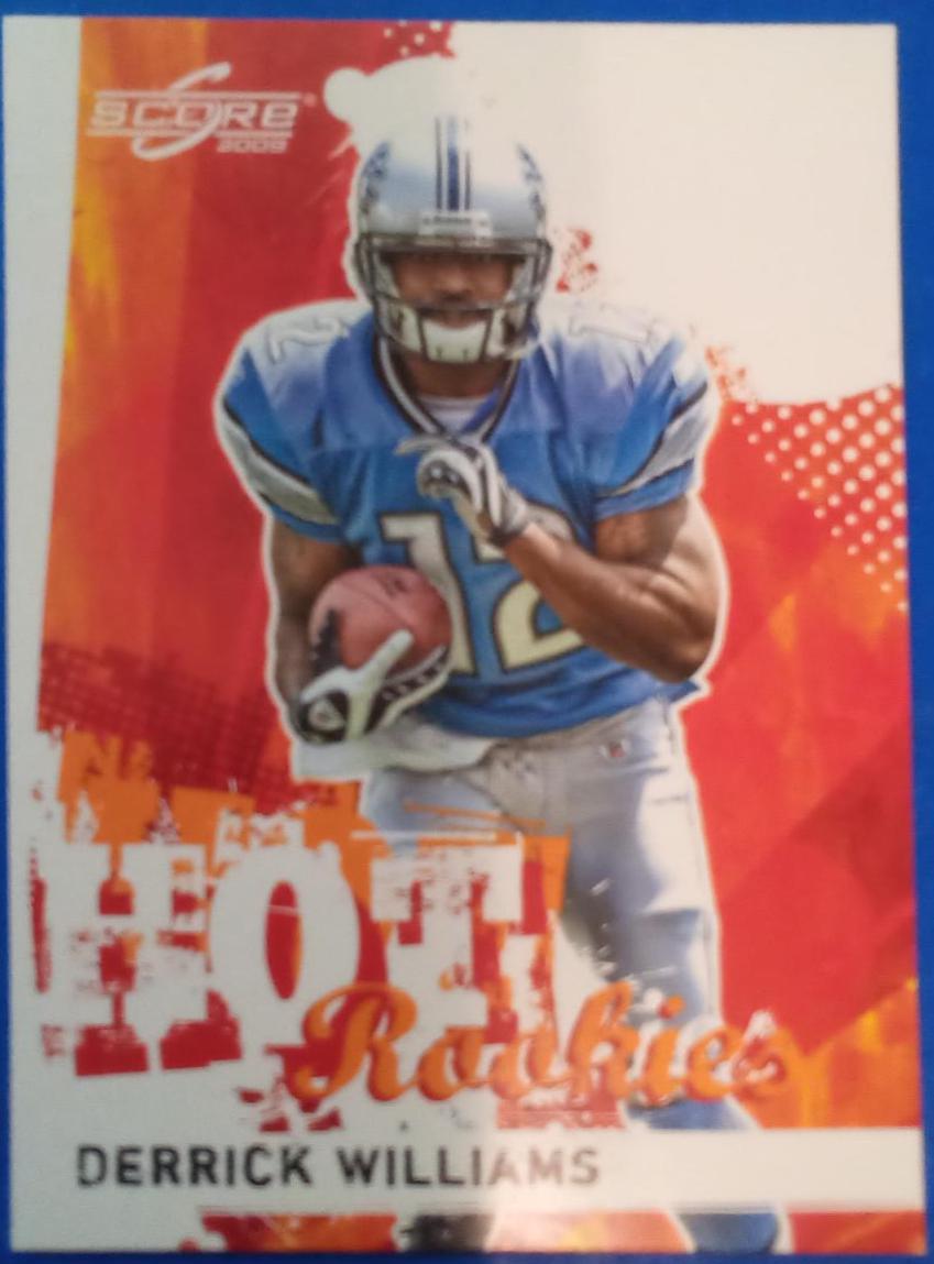 Derrick Williams #8 Football Cards 2009 Panini Score Hot Rookies