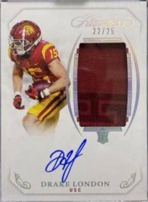 Drake London [Horizontal Patch Autograph] #128