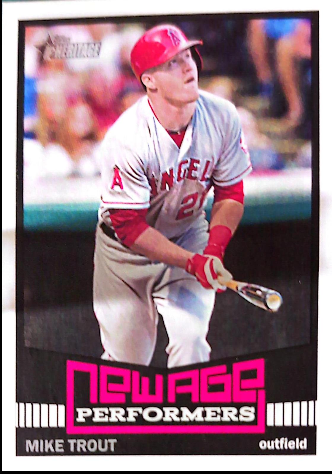 Mike Trout #NAP-5 Baseball Cards 2015 Topps Heritage New Age Performers