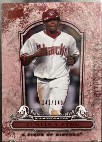 Justin Upton #3 Baseball Cards 2008 Upper Deck A Piece of History