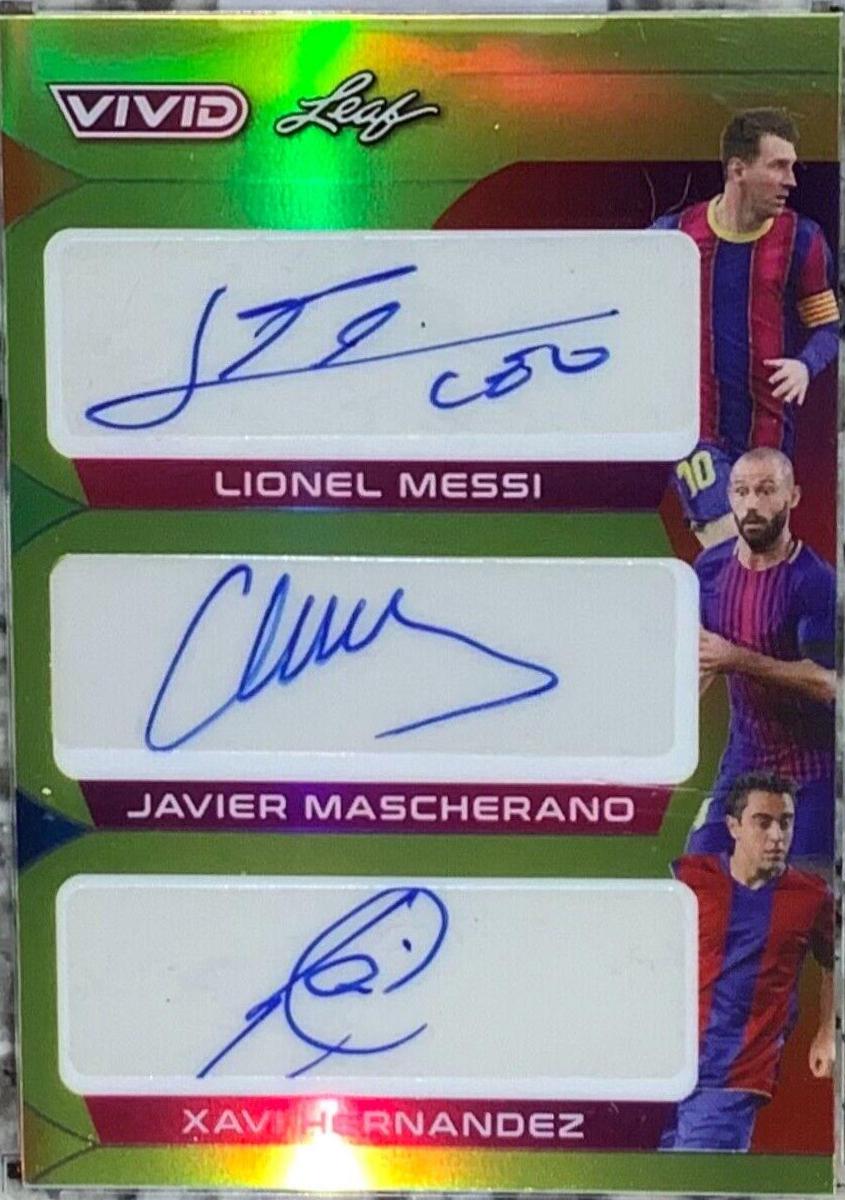 Lionel Messi #BA-LM1 Soccer Cards 2022 Leaf Vivid Autographs
