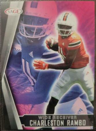 Charleston Rambo #5 Football Cards 2022 Sage Hit