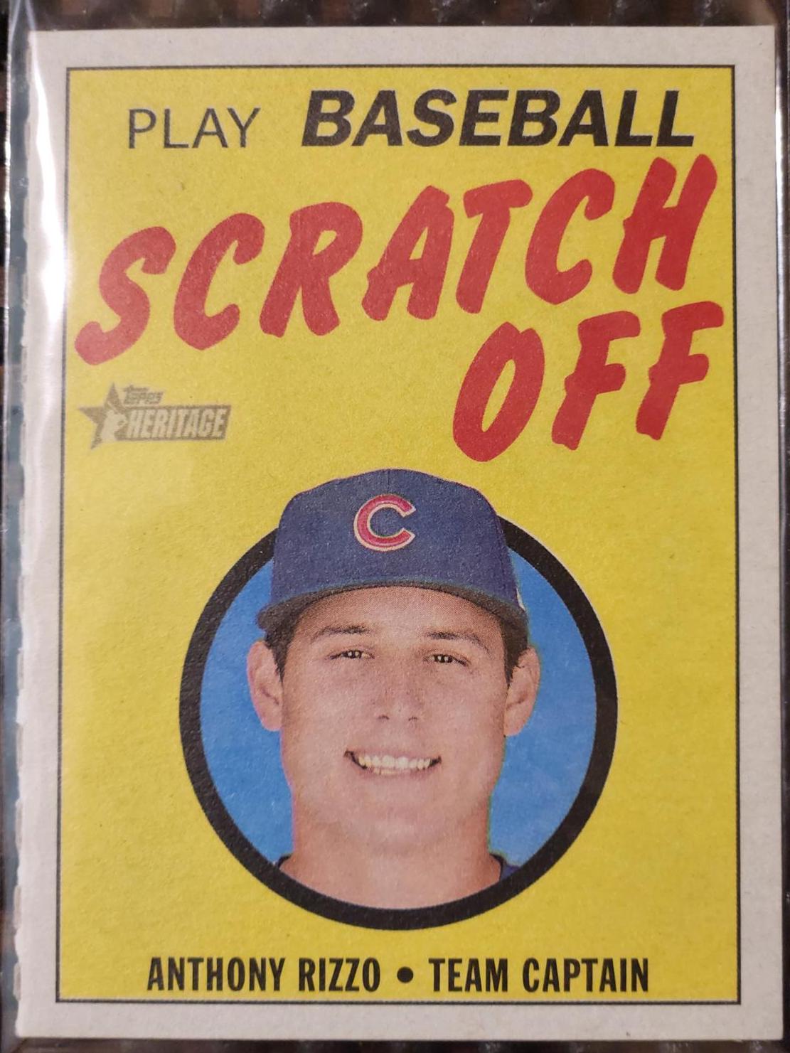 Anthony Rizzo #8 Baseball Cards 2019 Topps Heritage 1970 Scratch Off