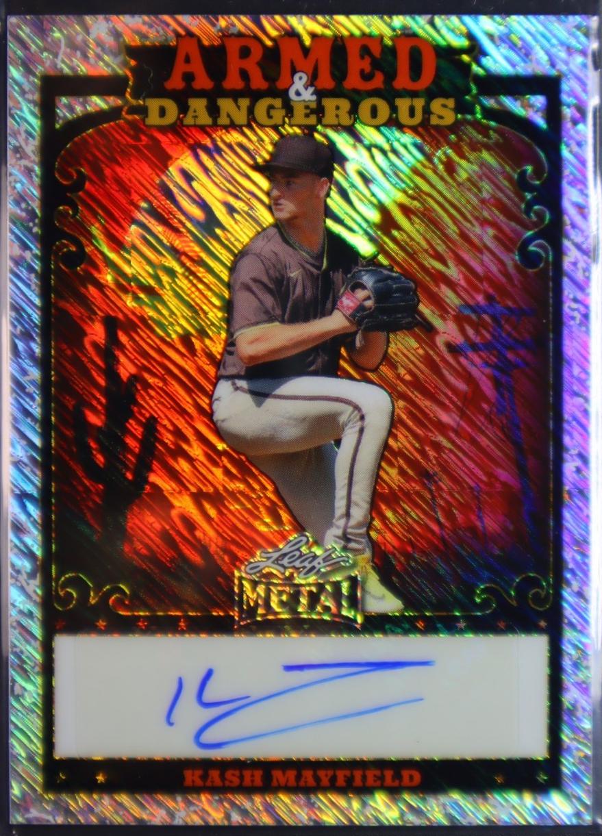 Kash Mayfield #AWA-KM1 2026 Leaf Metal Armed And Dangerous Western Autograph Baseball
