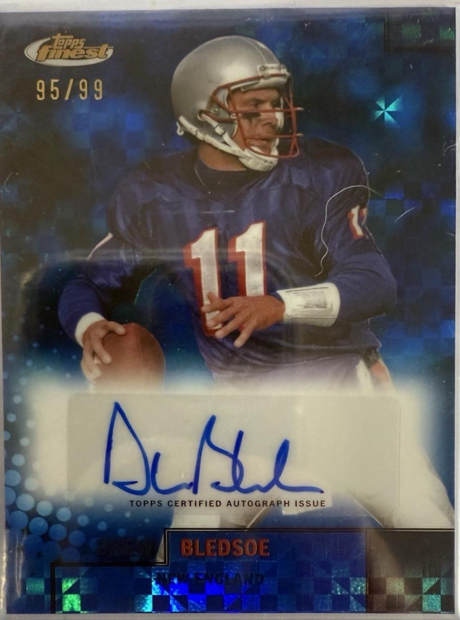 Drew Bledsoe [Blue Geometric Refractor] #FBA-DB