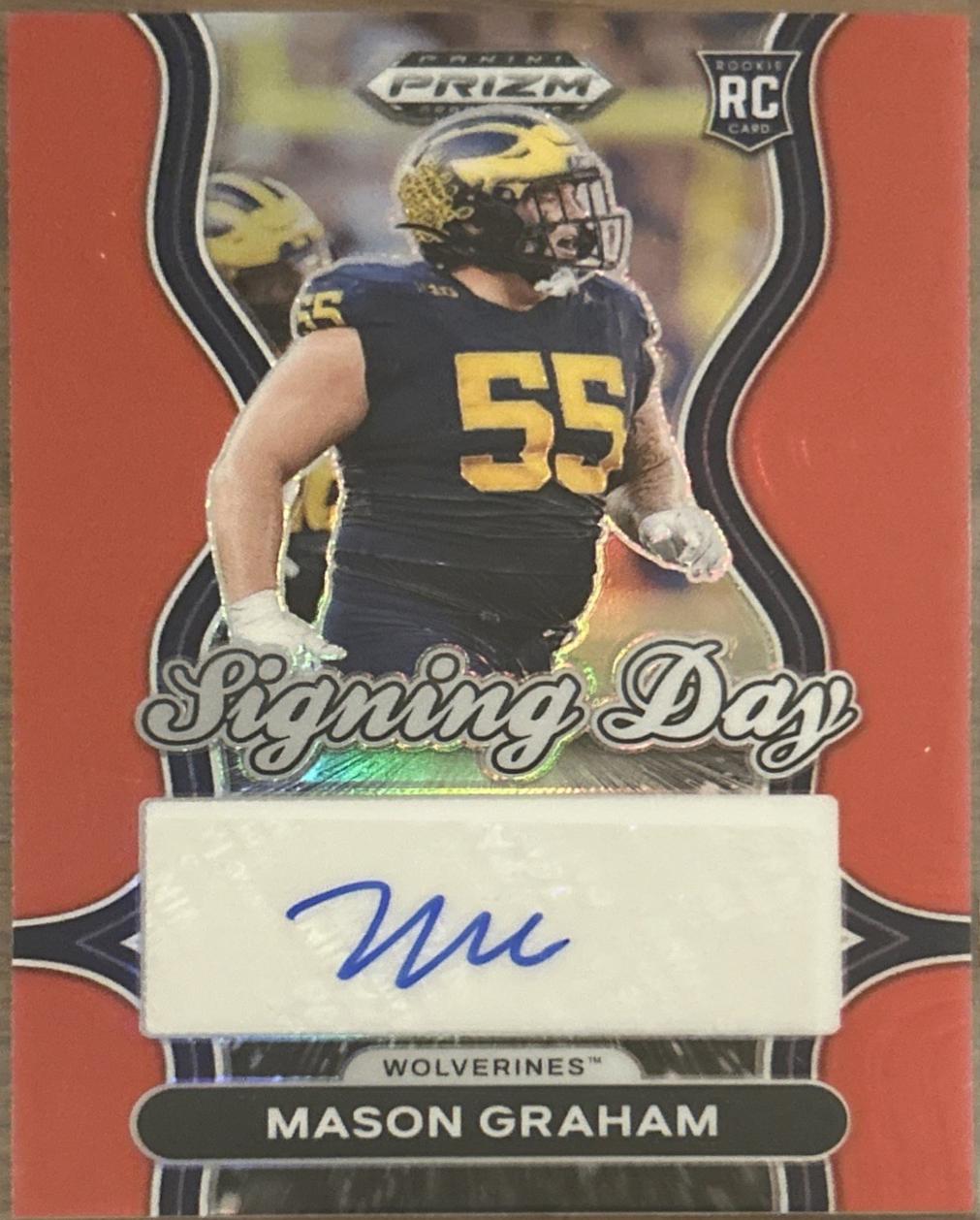 Mason Graham #29 2025 Panini Prizm Draft Picks Football Signing Day