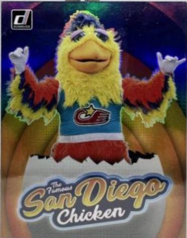 The Famous San Diego Chicken #FSDC-TG Baseball Cards 2022 Panini Donruss The Famous San Diego Chicken
