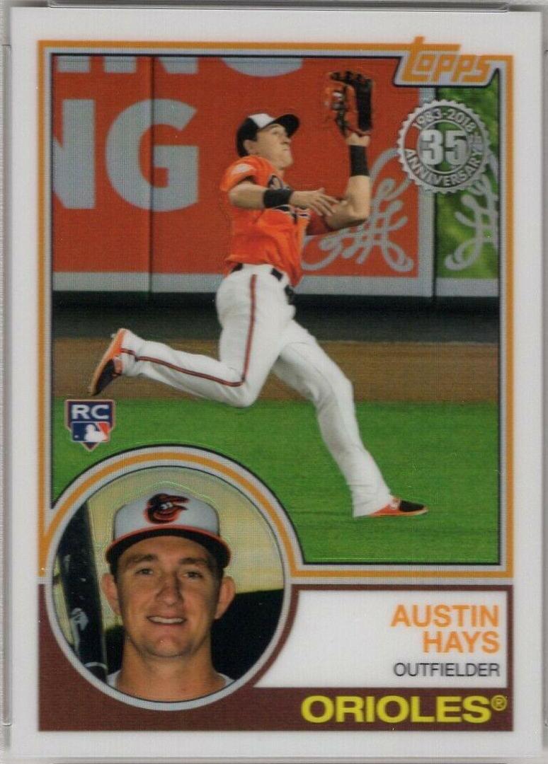 Austin Hays #83 2018 Topps Silver Pack 1983 Chrome Promo Baseball
