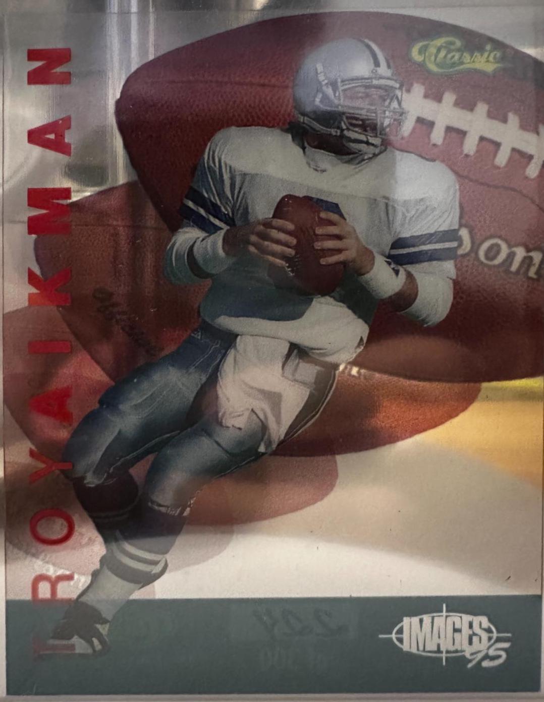 Troy Aikman #C3 Football Cards 1995 Classic Images Clear Excitement