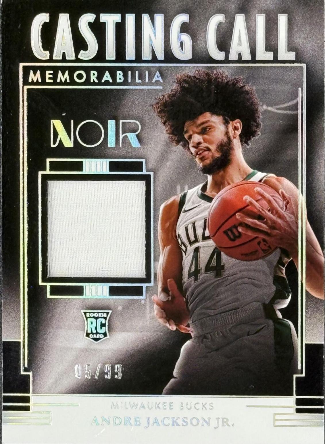 Andre Jackson Jr. #CCM-AJJ Basketball Cards 2023 Panini Noir Casting Call Memorabilia