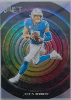 Justin Herbert #7 Football Cards 2023 Panini Select Color Wheel