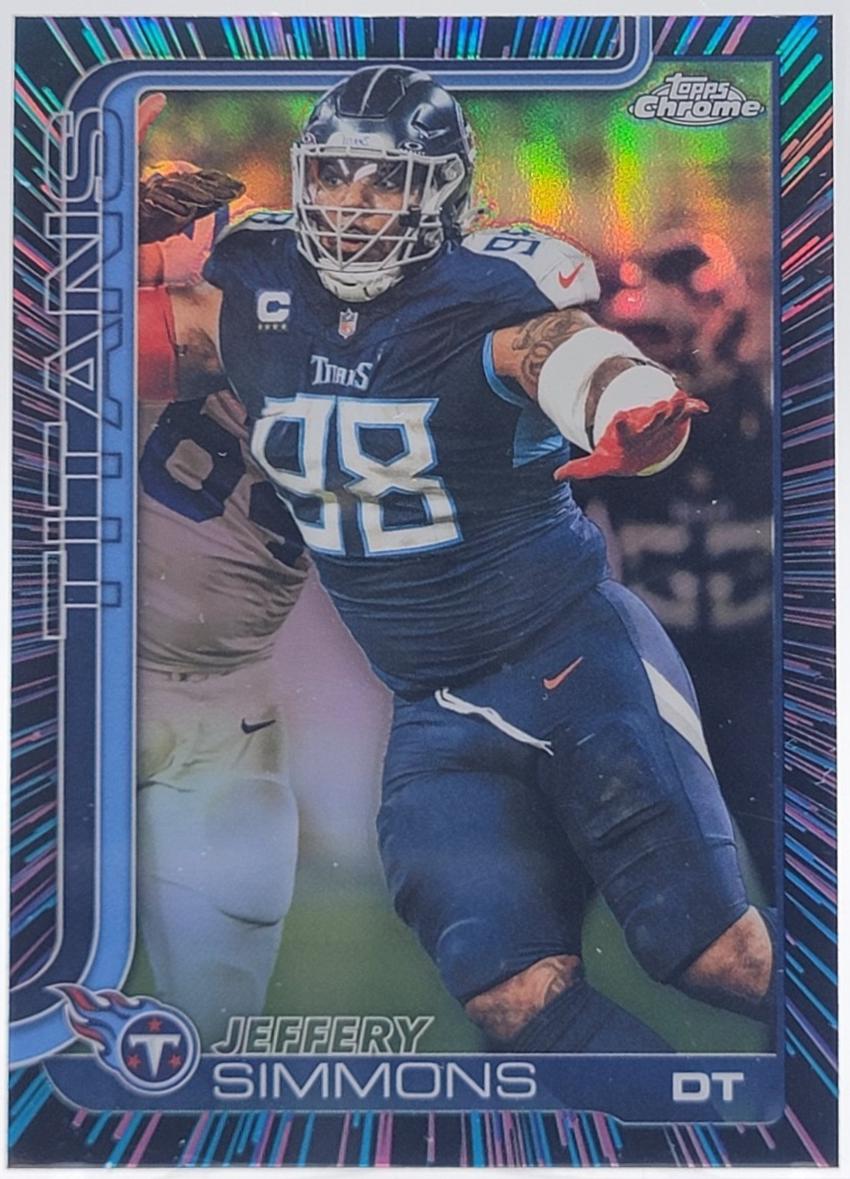 2025 Topps Chrome Jeffery Simmons [Neon Pulse Refractor] #289 card