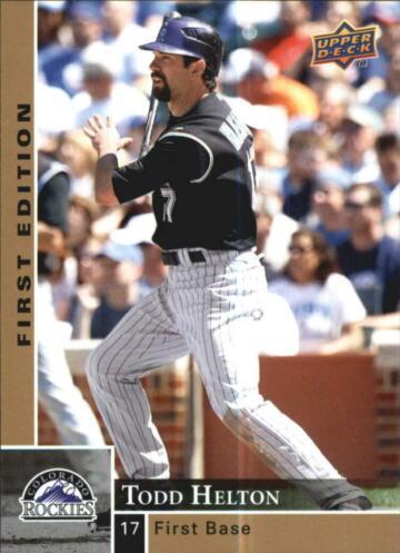 Todd Helton #332 Baseball Cards 2009 Upper Deck First Edition
