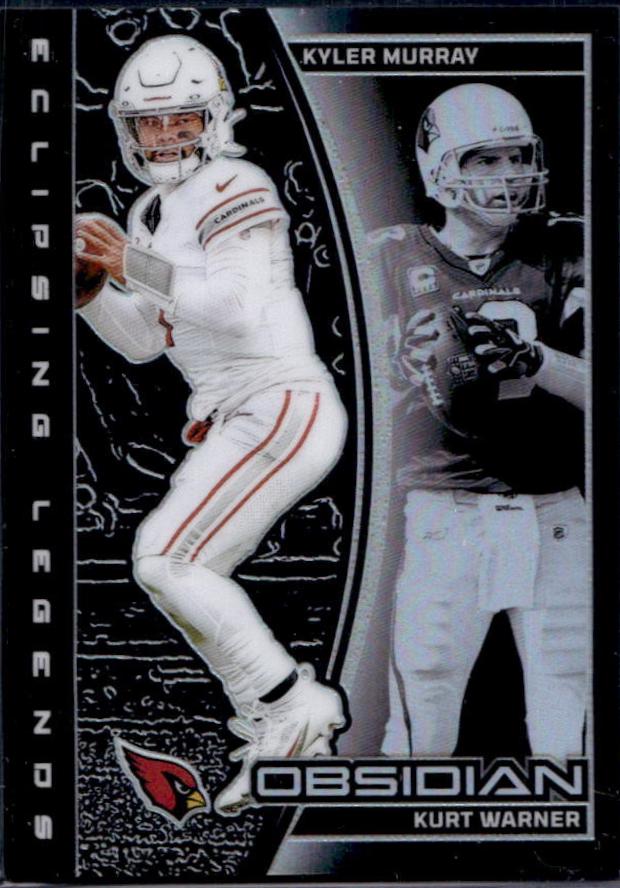 Kurt Warner / Kyler Murray #9 Football Cards 2024 Panini Obsidian Eclipsing Legends