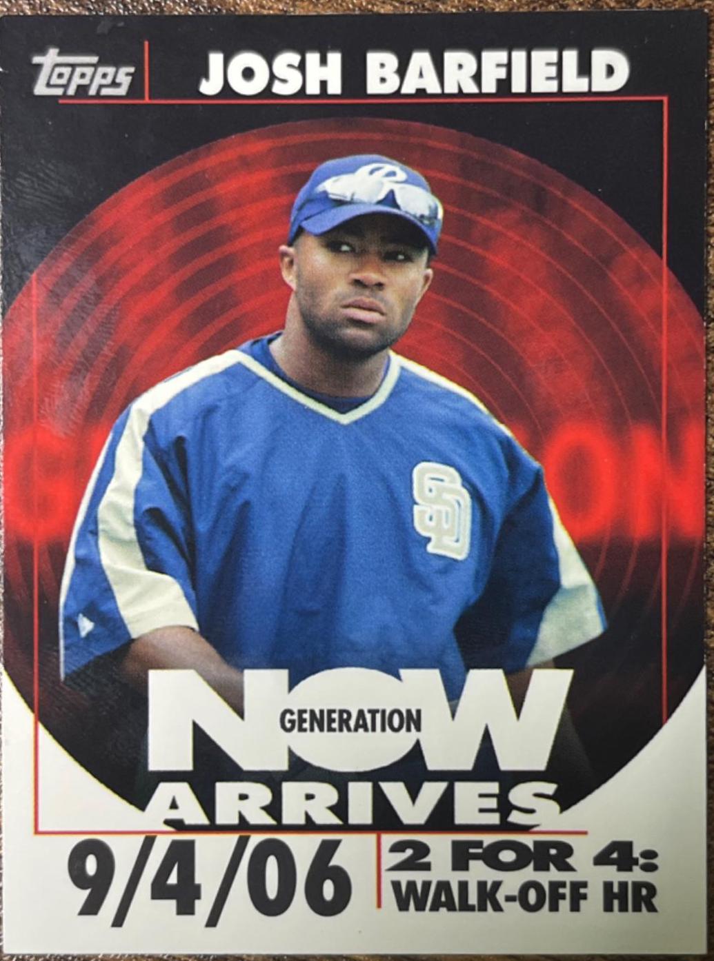 Josh Barfield #GNV25 Baseball Cards 2007 Topps Generation Now Vintage