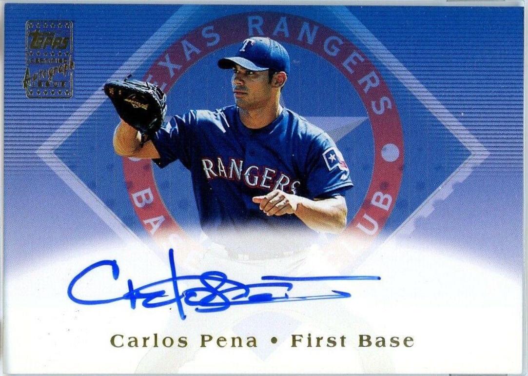 Carlos Pena #TA18 Baseball Cards 2002 Topps Certified Autograph