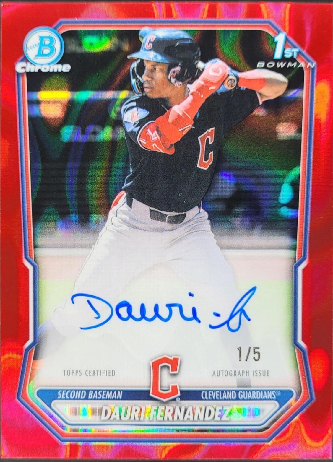 Dauri Fernandez [Red Lava Refractor] #CPA-DF Prices | 2026 Bowman