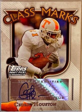 Cedric Houston #CM-CHO Football Cards 2005 Topps Draft Picks & Prospects Class Marks Autographs
