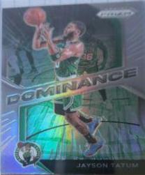 Jayson Tatum #9 Basketball Cards 2020 Panini Prizm Dominance