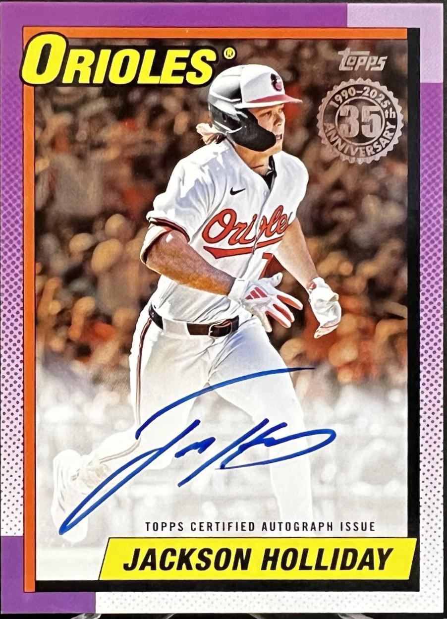 Jackson Holliday #90A-JH Baseball Cards 2025 Topps 1990 Autograph