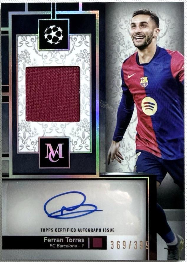 Ferran Torres #MAR-FT 2024 Topps Museum UEFA Autographed Relics