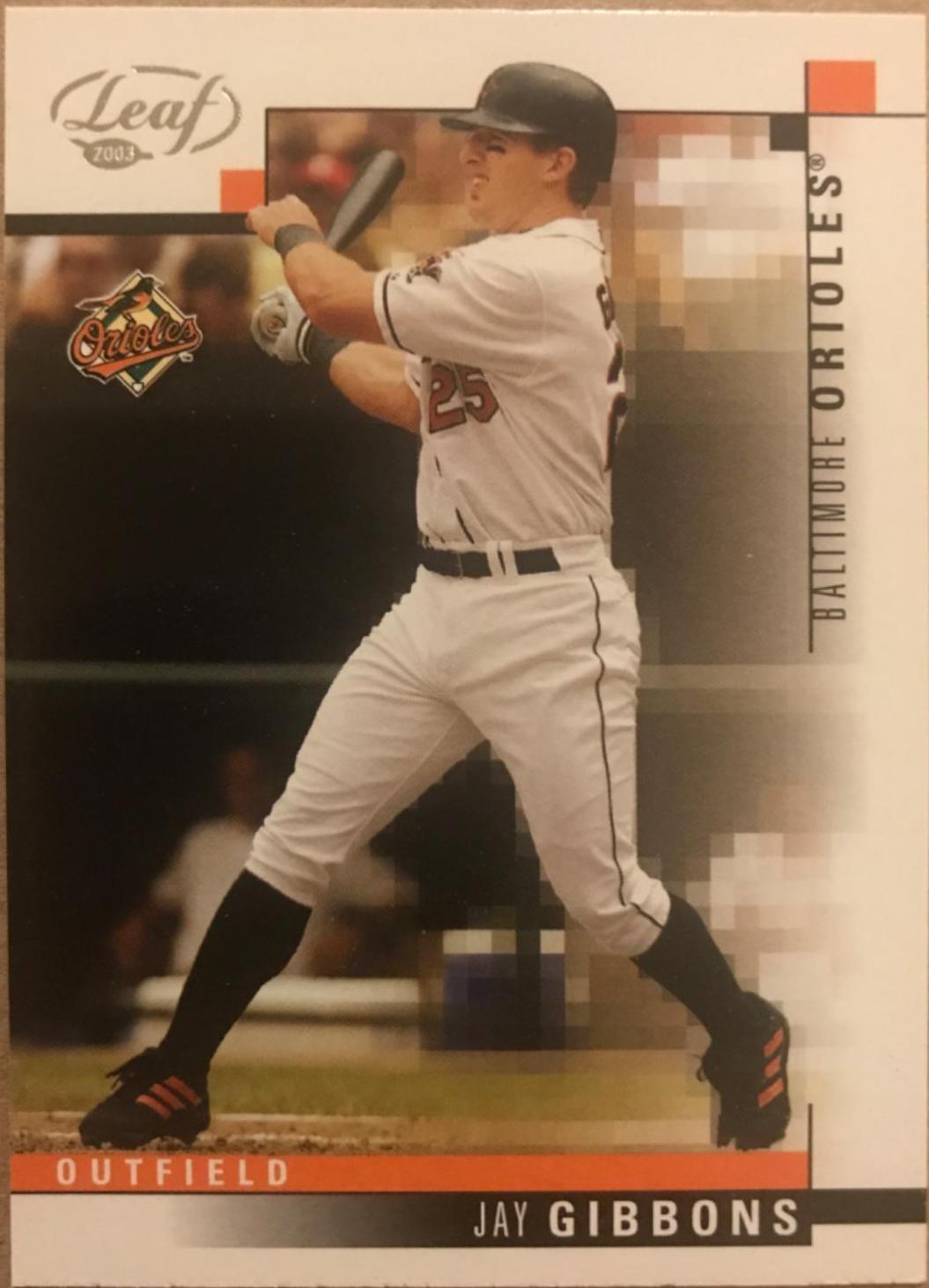 Jay Gibbons #11 Baseball Cards 2003 Leaf