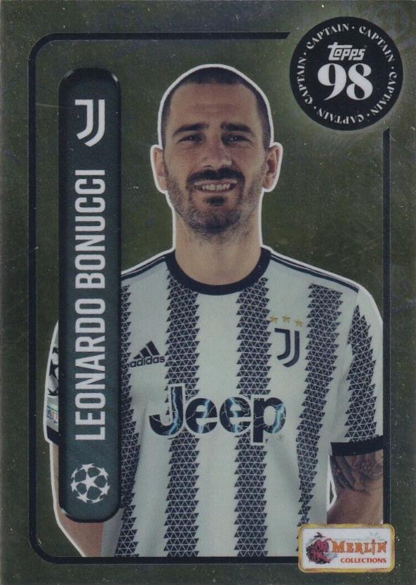 Leonardo Bonucci #139 Soccer Cards 2022 Topps Merlin Heritage 98 UEFA
