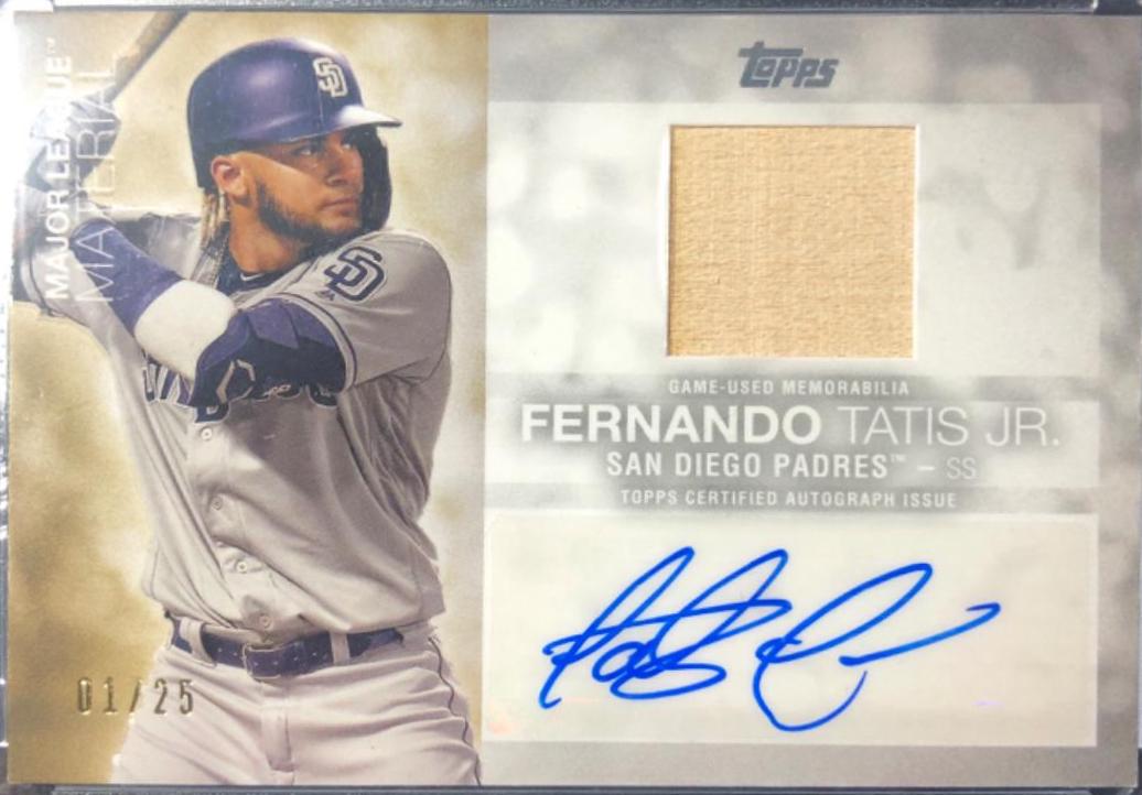 Fernando Tatis Jr #MJMA-FT Baseball Cards 2020 Topps Major League Material Autographs