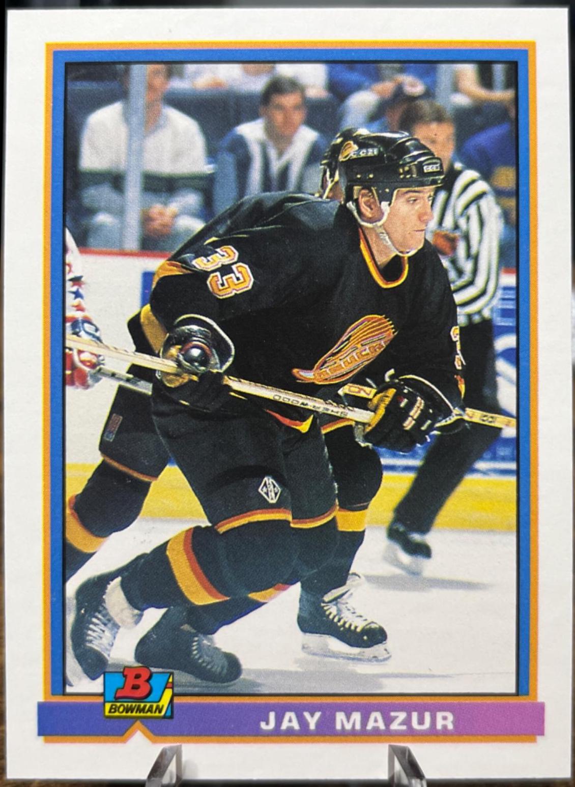 Jay Mazur #322 Hockey Cards 1991 Bowman