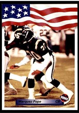Marquez Pope #21 Football Cards 1992 All World