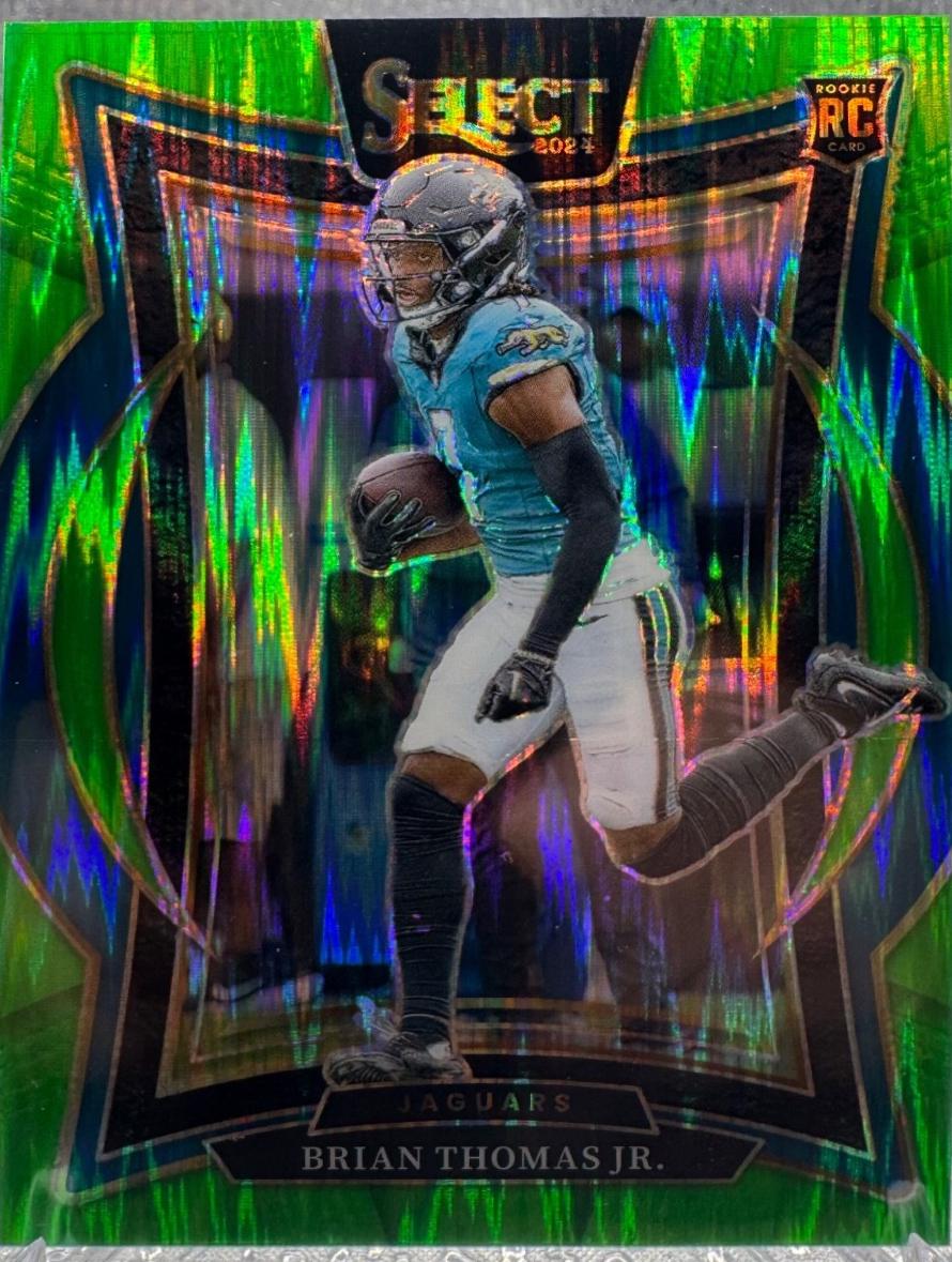 Brian Thomas Jr. [Neon Green Prizm Shock] #91 Prices [Rookie