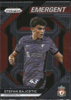 Stefan Bajcetic #3 Soccer Cards 2023 Panini Prizm Premier League Emergent